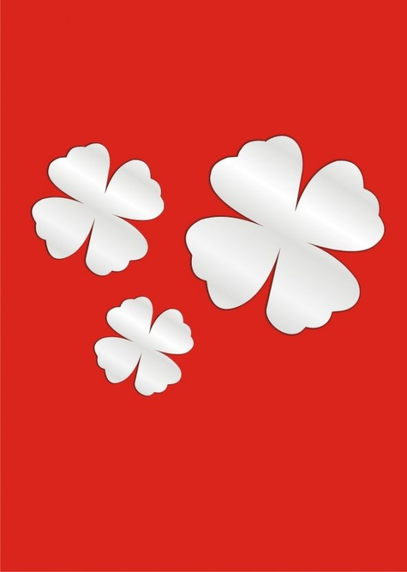 M3 Decorium Küçük Yonca Dekoratif Ayna ürün görseli 1