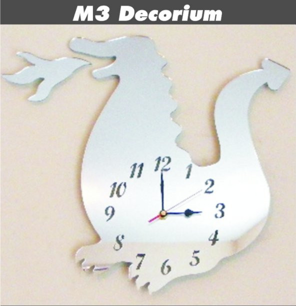 M3 Decorium Ejderha Dekoratif Ayna Saat