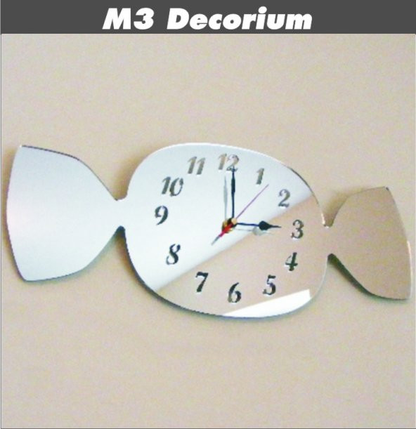 M3 Decorium Şeker Dekoratif Ayna Saat
