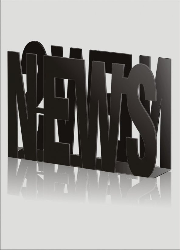 M3 Decorium News Yazılı Siyah Gazetelik ürün görseli 1