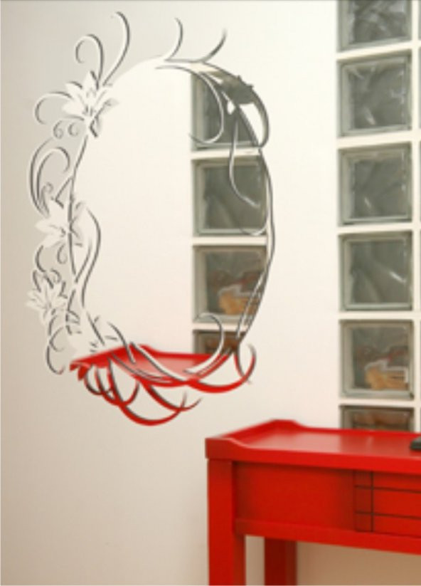 M3 Decorium Eliptik Dikey Sarmaşık Dekoratif Ayna