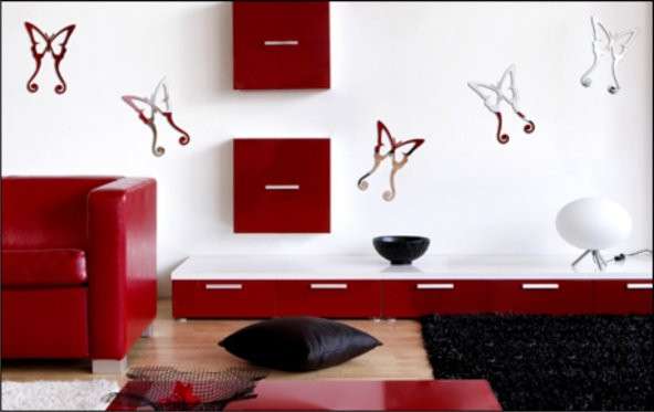 M3 Decorium Kuyruklu Kelebekler Dekoratif Ayna