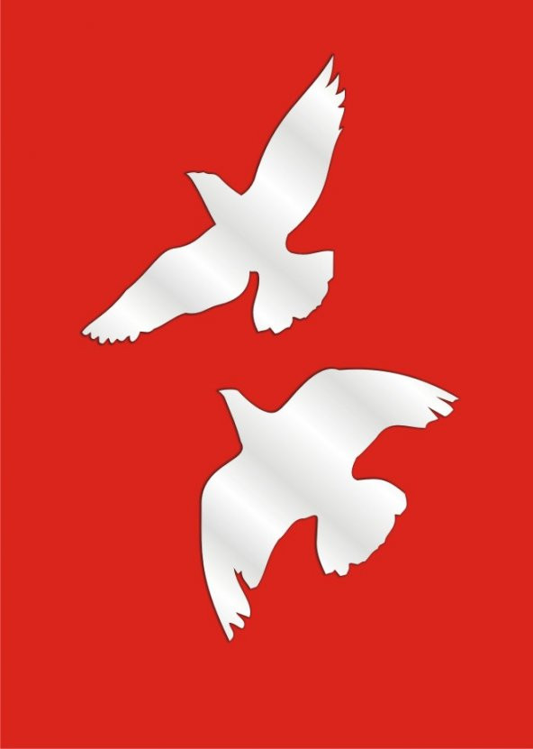 M3 Decorium Küçük Kartallar Dekoratif Ayna - 1