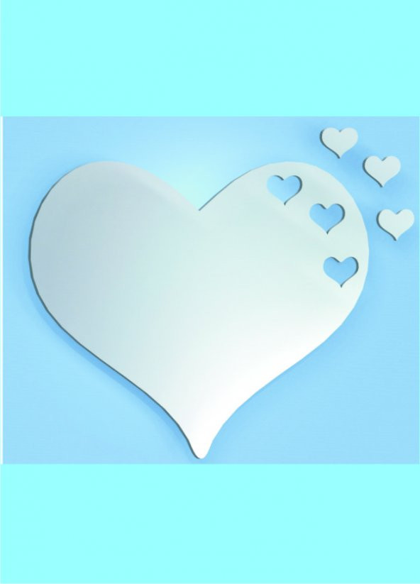 M3 Decorium Hearts Kalp Dekoratif Ayna