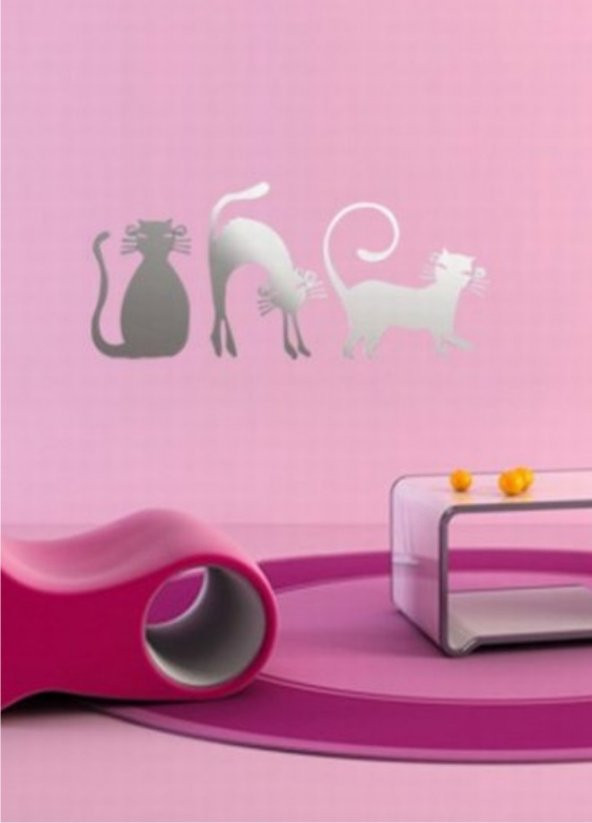 M3 Decorium 3 Kedi Dekoratif Ayna