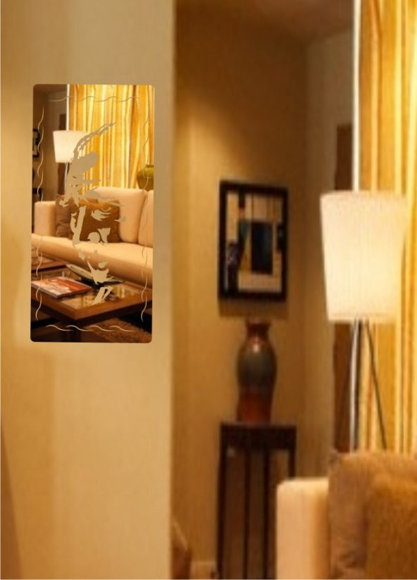 Atatürk Silüeti Dekoratif Boy Banyo Salon Kalın Akrilik Ayna ürün görseli 1