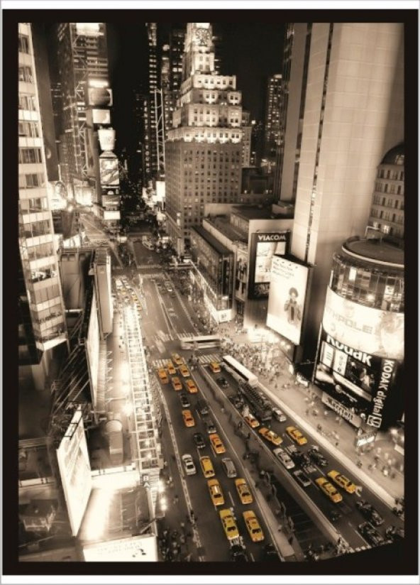 70cm X 100cm New York Gece Görüntüsü Poster Tablo