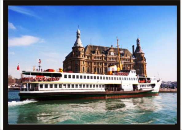 70x100cm Haydarpaşa ve Vapur Poster Tablo