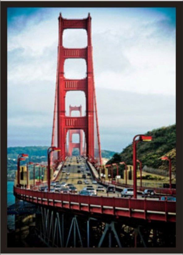 70x100cm Golden Gate Poster Tablo
