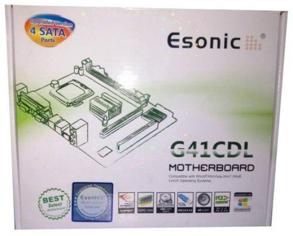 ESONIC 775p G41 DDR3 G41CDL2 O/B VGA Anakart
