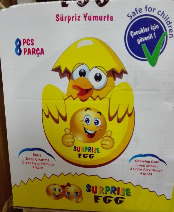 EMOJİ OYUN HAMURLU SÜRPRİZ YUMURTA İçinden Oyun Hamuru Çıkan Oyuncak Süpriz Yumurta - 6