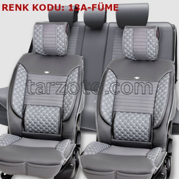 1.Sınıf Kalite, 3D, Deri Koltuk Kılıfı 5li Tam Takım Set - 3
