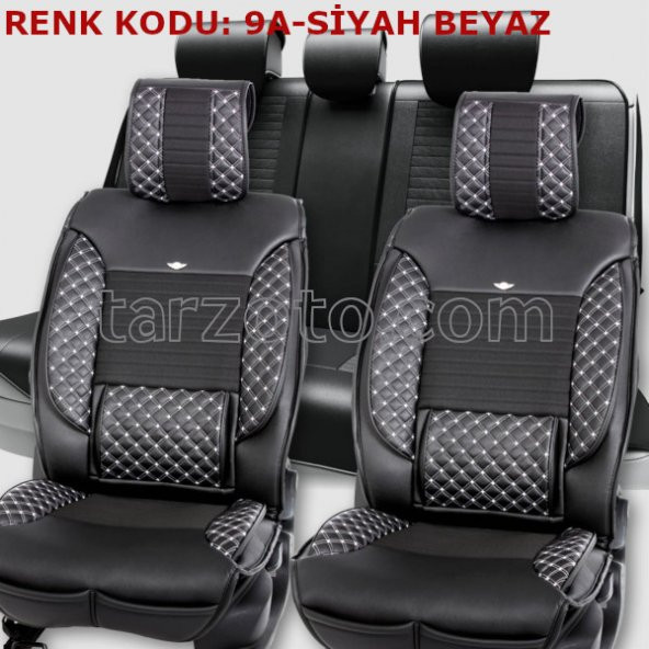 1.Sınıf Kalite, 3D, Deri Koltuk Kılıfı 5li Tam Takım Set - 4