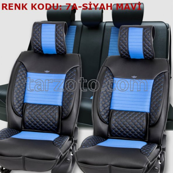 1.Sınıf Kalite, 3D, Deri Koltuk Kılıfı 5li Tam Takım Set - 10