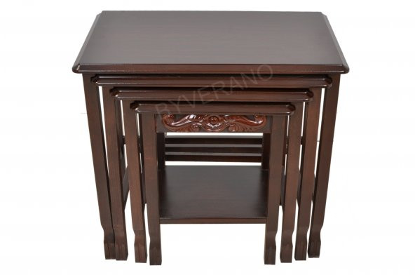 Gürgen Ayak Zigon - Ahşap Sehpa - Zigon Sehpa - Çay Sehpası - 4 lü Sehpa - Yan Sehpa - Resim 5