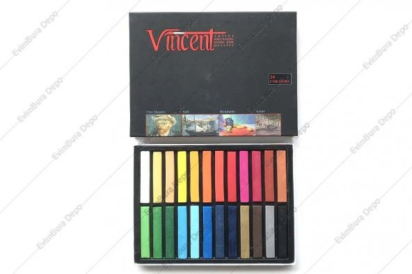 Vincent Soft Pastel Seti 24 Renk