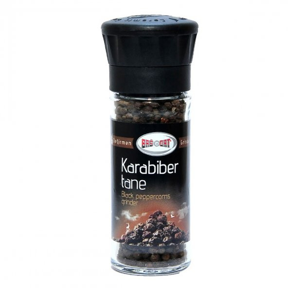 Bağdat Cam Değirmenli Doğal Tane Karabiber 50 Gr