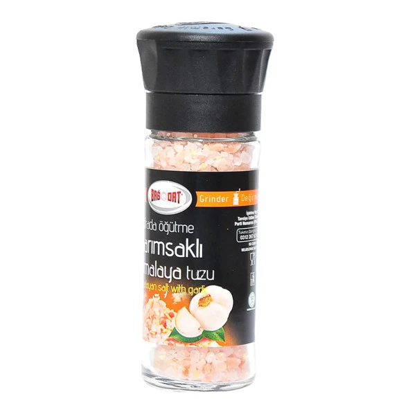 Bağdat Baharat Cam Değirmenli Sarımsaklı Himalaya Granül Çakıl Doğal Kaya Tuzu 110 Gr - 5