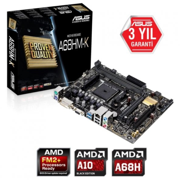 Asus A68HM-K DDR3 2400MHz S+V+GL FM2+ (mATX) - 1