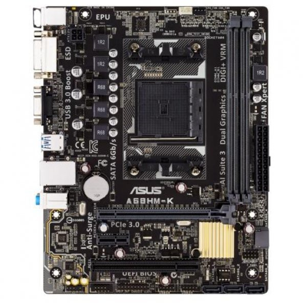 Asus A68HM-K DDR3 2400MHz S+V+GL FM2+ (mATX) - 4