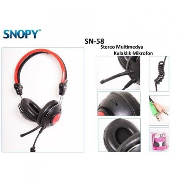 SNOPY Snopy SN-58 Kulaklık Mikrofon
