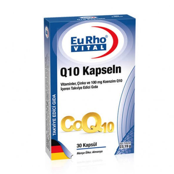 Eurho Vital Q10 100 mg 30 Kapsül SKT:03.2022