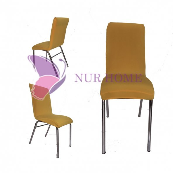 Lastikli Sandalye Kılıfı Hardal Sarısı Mutfak Tipi M2 (Renk-18)