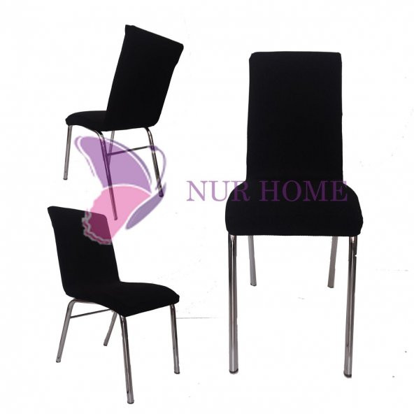 Lastikli Sandalye Kılıfı Siyah Mutfak Tip M2 (Renk-1)