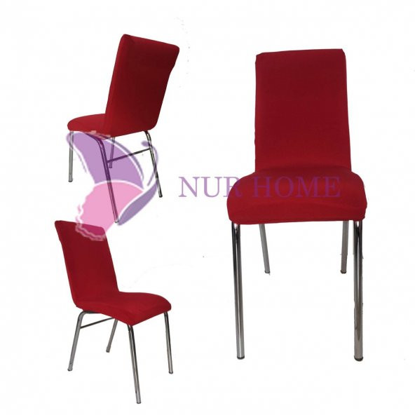 Lastikli Sandalye Kılıfı Kırmızı Mutfak Tipi M2 (Renk-6)