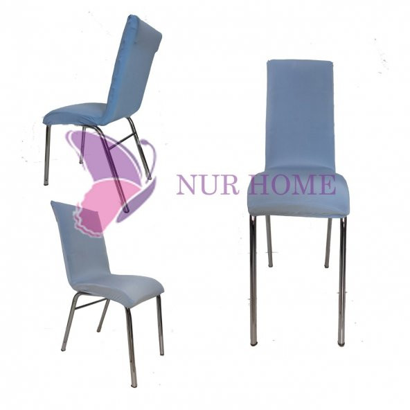Lastikli Sandalye Kılıfı Açık Mavi Mutfak Tipi M2 (Renk-21)