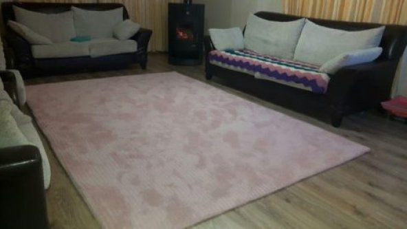 Nur Home Pudra Kabartmalı Kare Küp Lastikli Halı Örtüsü - 2