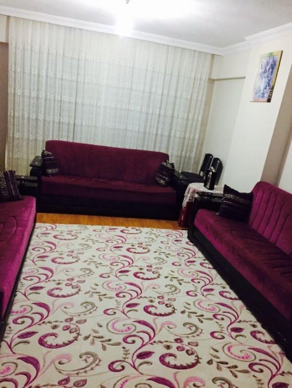 Nur Home Pembe Sarmaşık Modeli Lastikli Halı Örtüsü - 2