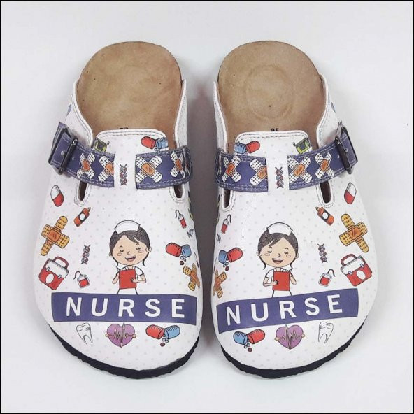 Hemşire Nurse Temalı Özel Tasarım Sabo Terlik OST-840