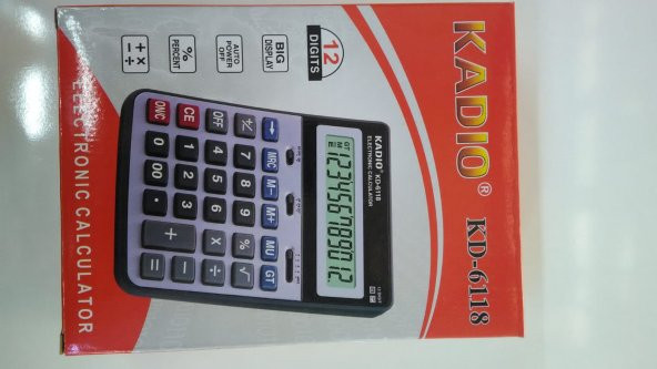 KADIO12 Haneli Büyük Boy Hesap Makinesi KD-6118