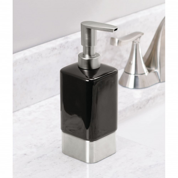 16472ES SIVI SABUNLUK KAKAO KAHVE RENKLİ PORSELEN UZUN 7X7X19CM 400ML - 2