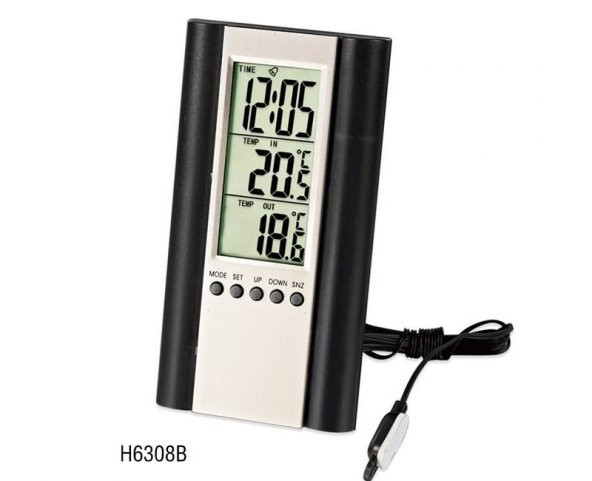 H6308B Termometre Saat Alarm