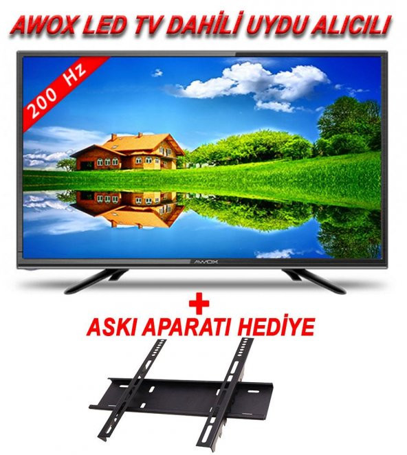 AWOX AWX-6124ST 24 İNCH HD UYDULU LED TV+ASKI APARATI HEDIYE