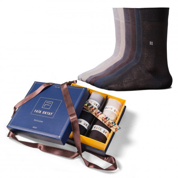 Faik OKTAY Erkek Business Exclusive Çorap 6 'lı Paket