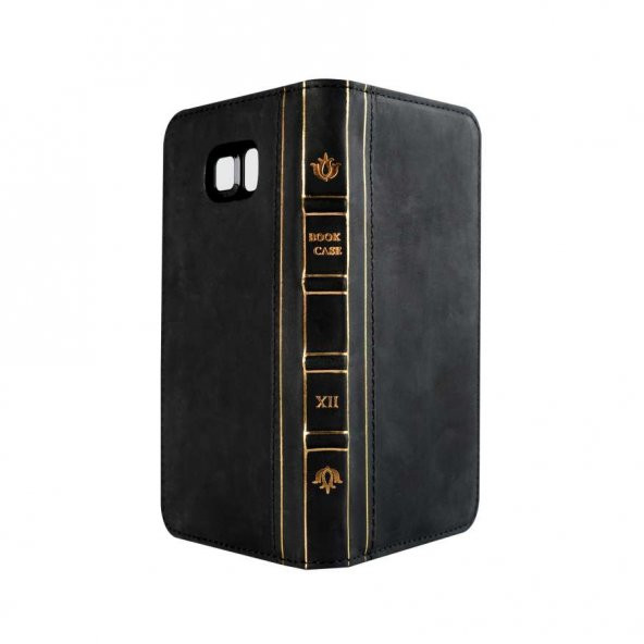Wachikopa Samsung Note 4 Hakiki Deri Kılıf Book Case Cecile Siyah