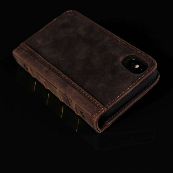 Wachikopa Apple iPhone X / XS Hakiki Deri Kılıf Book Case Oud Koy - 2