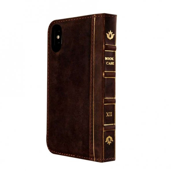 Wachikopa Apple iPhone X / XS Hakiki Deri Kılıf Book Case Oud Koy - 3