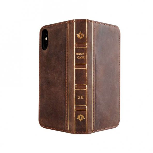 Wachikopa Apple iPhone X / XS Hakiki Deri Kılıf Book Case Oud Koy - 4