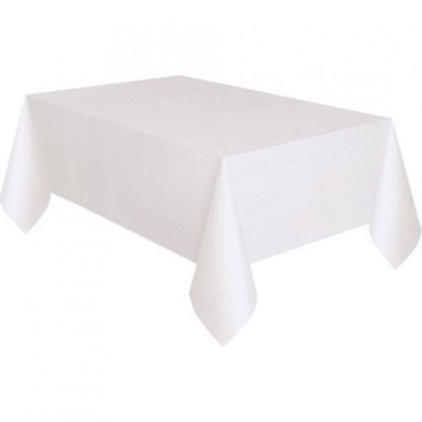 Plastik Masa Örtüsü Beyaz 140X185 Cm
