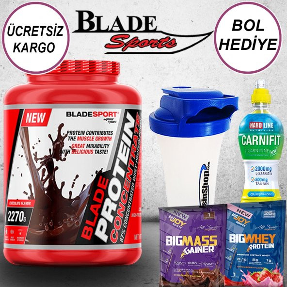 Blade Sport Whey Protein Concentrate 2270 gr ( 4 HEDİYE )