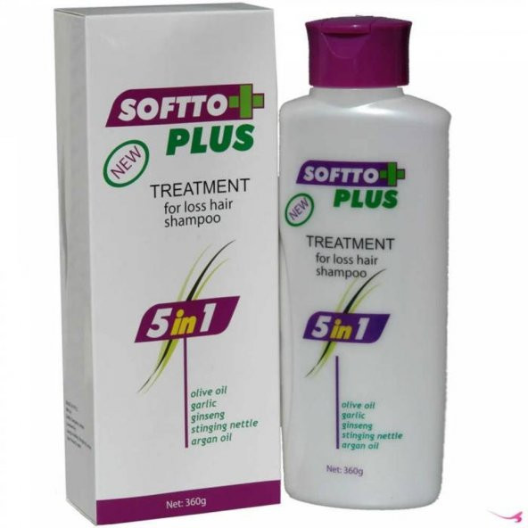 Softto Plus Saç Dökülmesine Karşı 5in 1 Bakım Şampuanı 360 ml