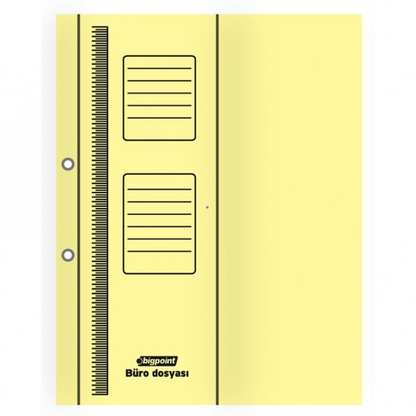 Bigpoint Büro Dosyası Yarım Kapak Sarı