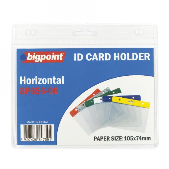 Bigpoint Kart Poşeti Yatay Şeffaf 105x74mm
