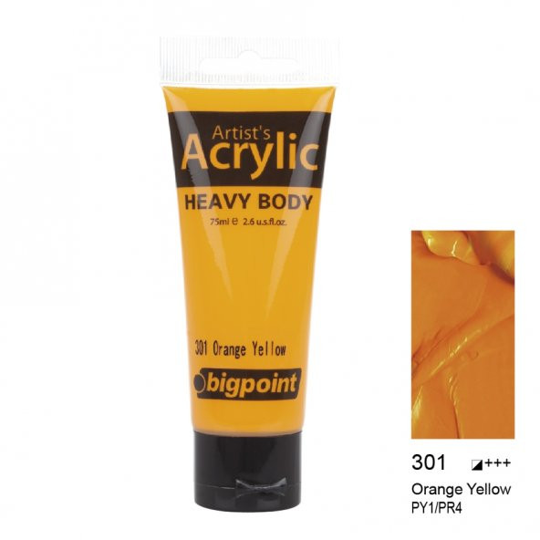 Bigpoint Akrilik Boya 75 ml Orange Yellow 301