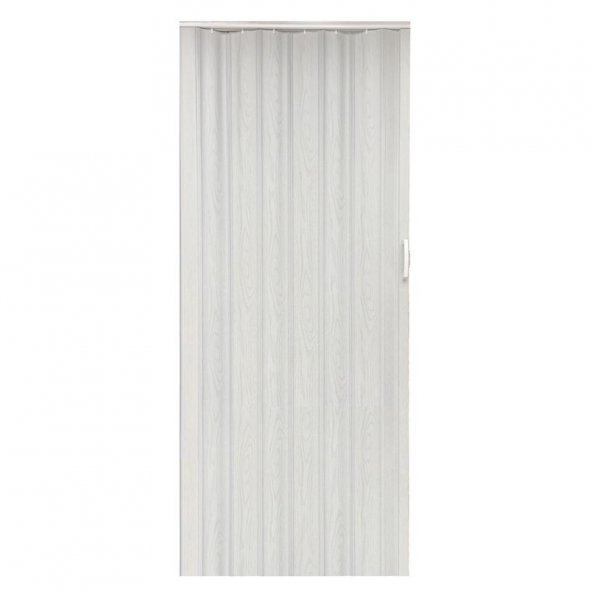 İnce Akordiyon Kapı Dişbudak Beyaz 85x203 PVC Katlanır Kapı 0,6mm Kalınlıkta
