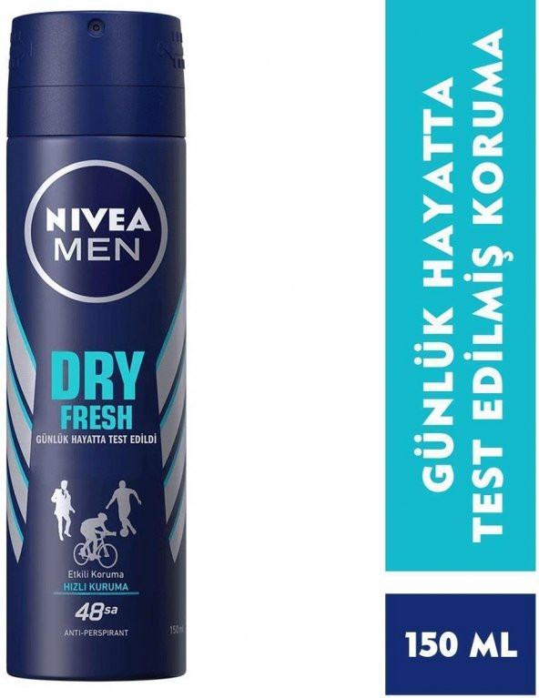Nıvea Men Deodorant Dry Fresh Erkek Sprey 150 Ml Delist